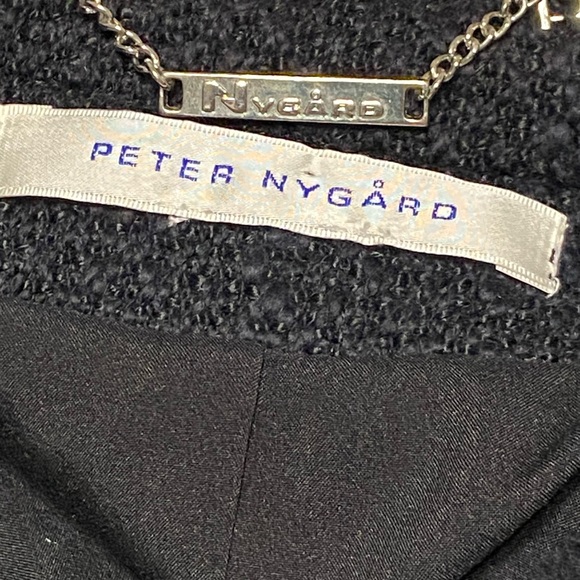 Peter Nygard Black Woven Studded Icon Jacket Snap Closer Women’s Size 12 -16 - Picture 8 of 13